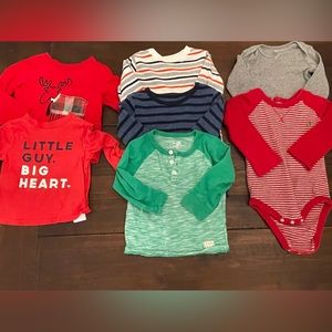 Lot of 8 gently worn toddler boy shirts. Various brands.